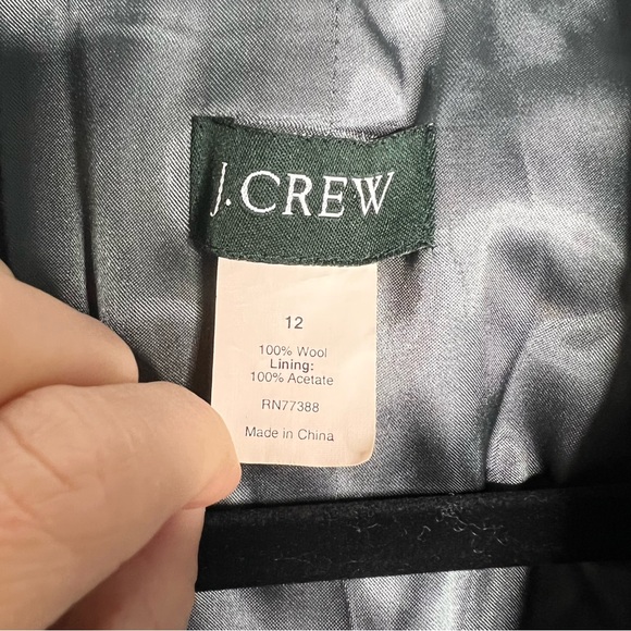 Rare J Crew Lexington wool blazer black size 12 - Picture 6 of 6
